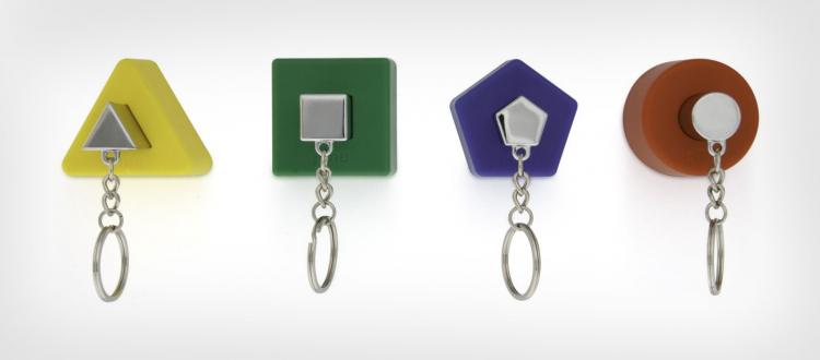 Colored Shapes Key Holders