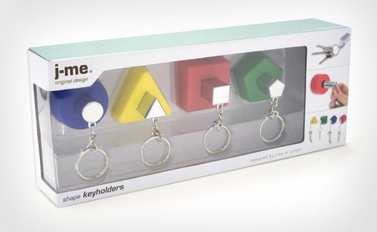 Colored Shapes Key Holders