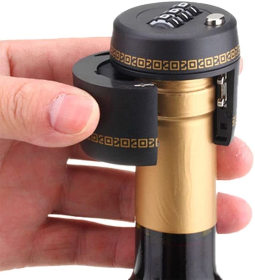 Combination Bottle Lock Secures wine and liquor bottles with password
