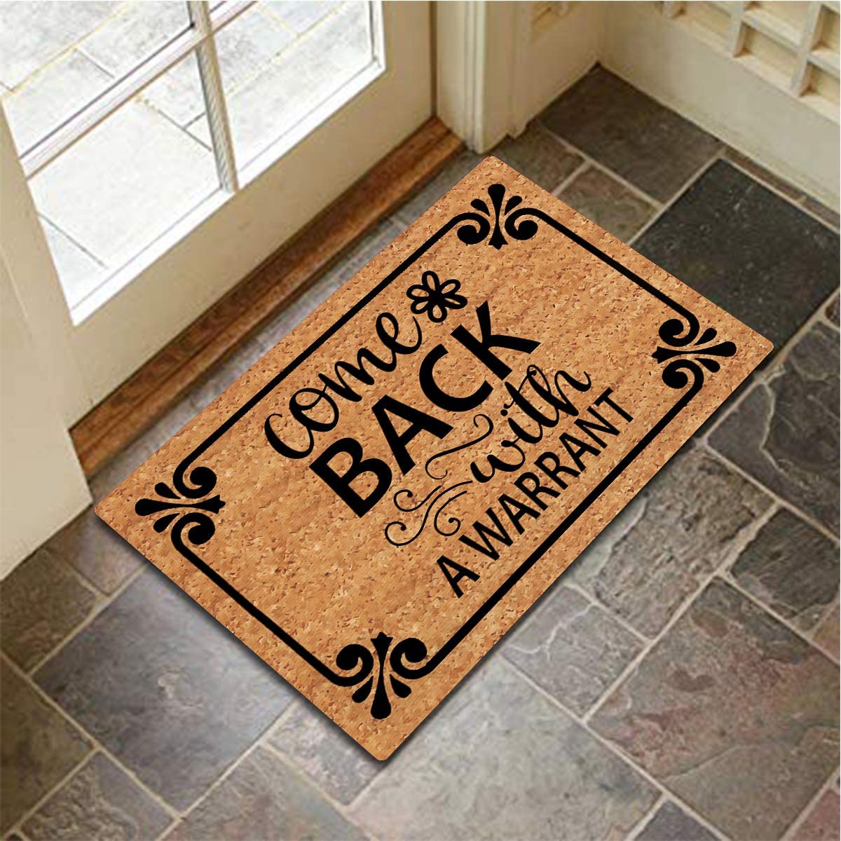 Come Back With a Warrant Doormat