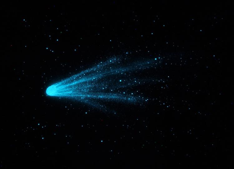 Glow In The Dark Shooting Comet With Stars - Outer-space transparent ceiling mural poster