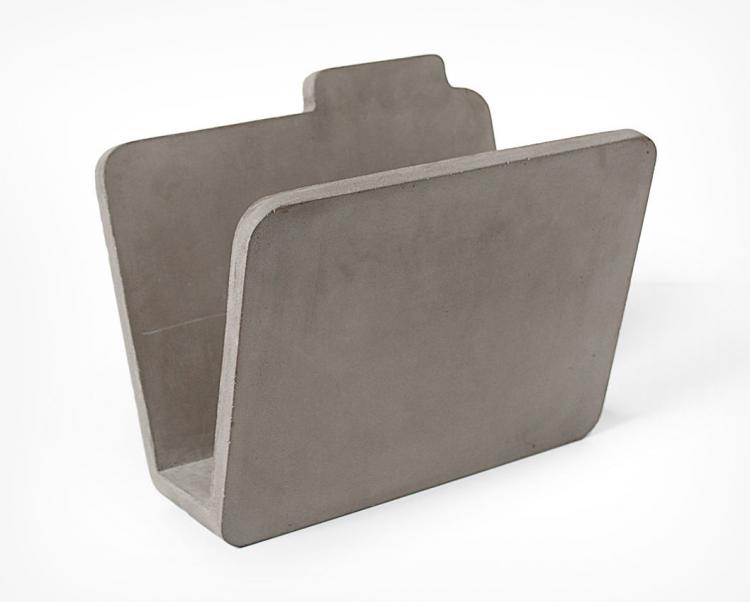 Concrete Folder Shaped Magazine Holder