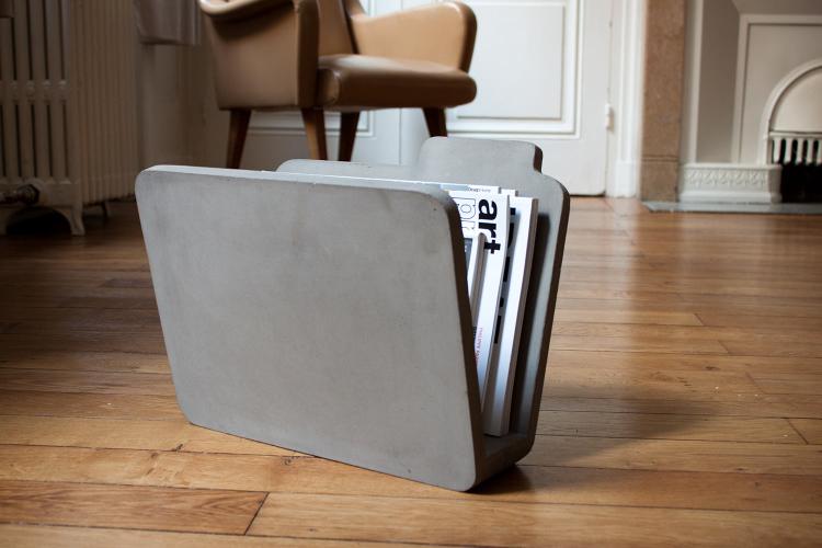 Concrete Folder Shaped Magazine Holder