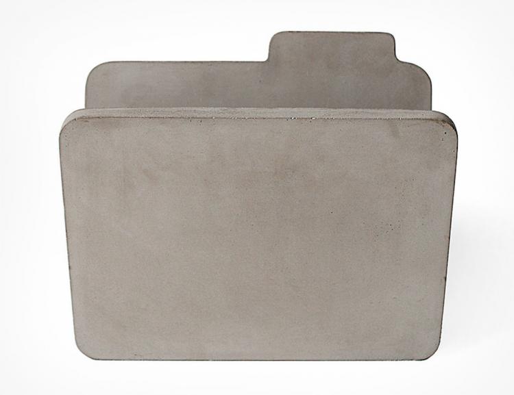 Concrete Folder Shaped Magazine Holder