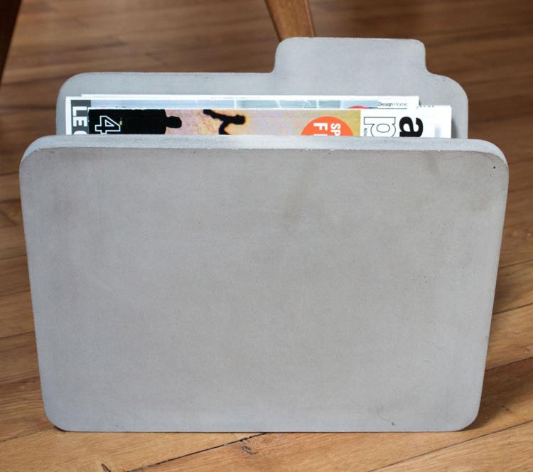 Concrete Folder Shaped Magazine Holder