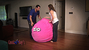 Convertible Bean-Bag Chair Turns Into a Queen Size Mattress Bed - Bean Bag Bed