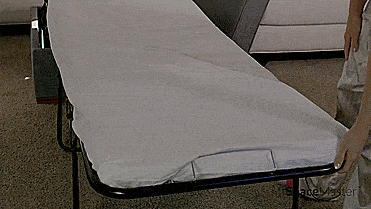 Convertible Ottoman Turns Into a Pullout Hideaway Guest Bed - Ottoman cot