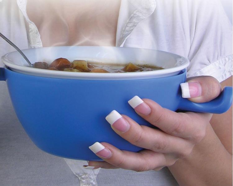Cool Touch Microwave Bowl - Keeps Cool After Microwave