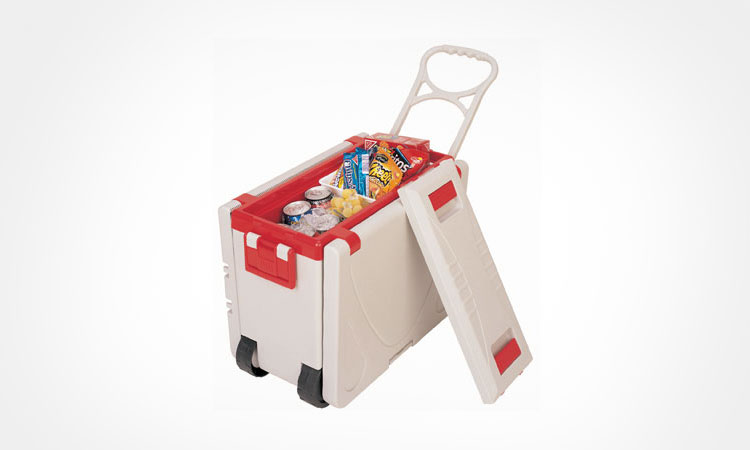 Rolling Cooler With Fold-out Table and Chairs - Mini Picnic Table Cooler