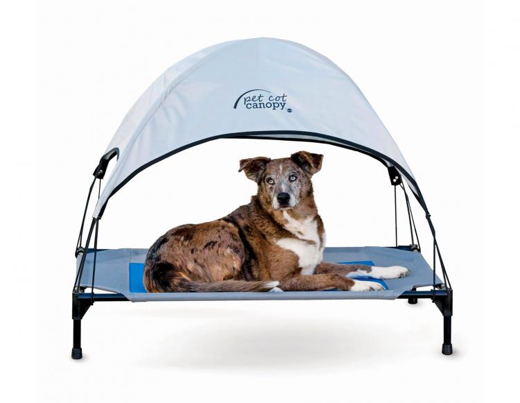 Cooling Outdoor Dog Lounger With Cold Water Bladder Keeps Pooch Cool In Hot Summer