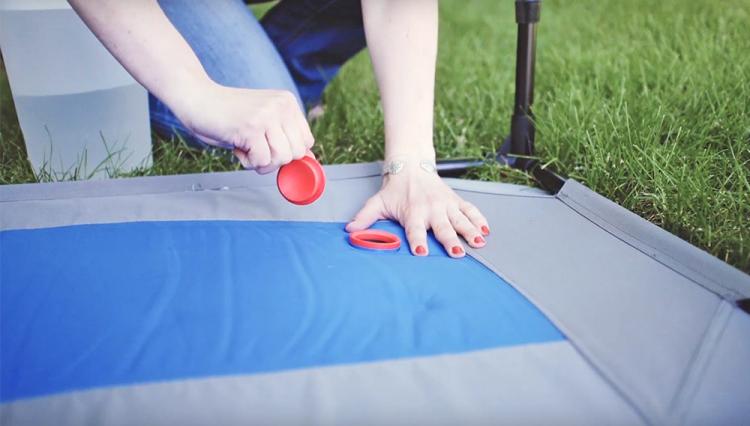 Cooling Outdoor Dog Lounger With Cold Water Bladder Keeps Pooch Cool In Hot Summer