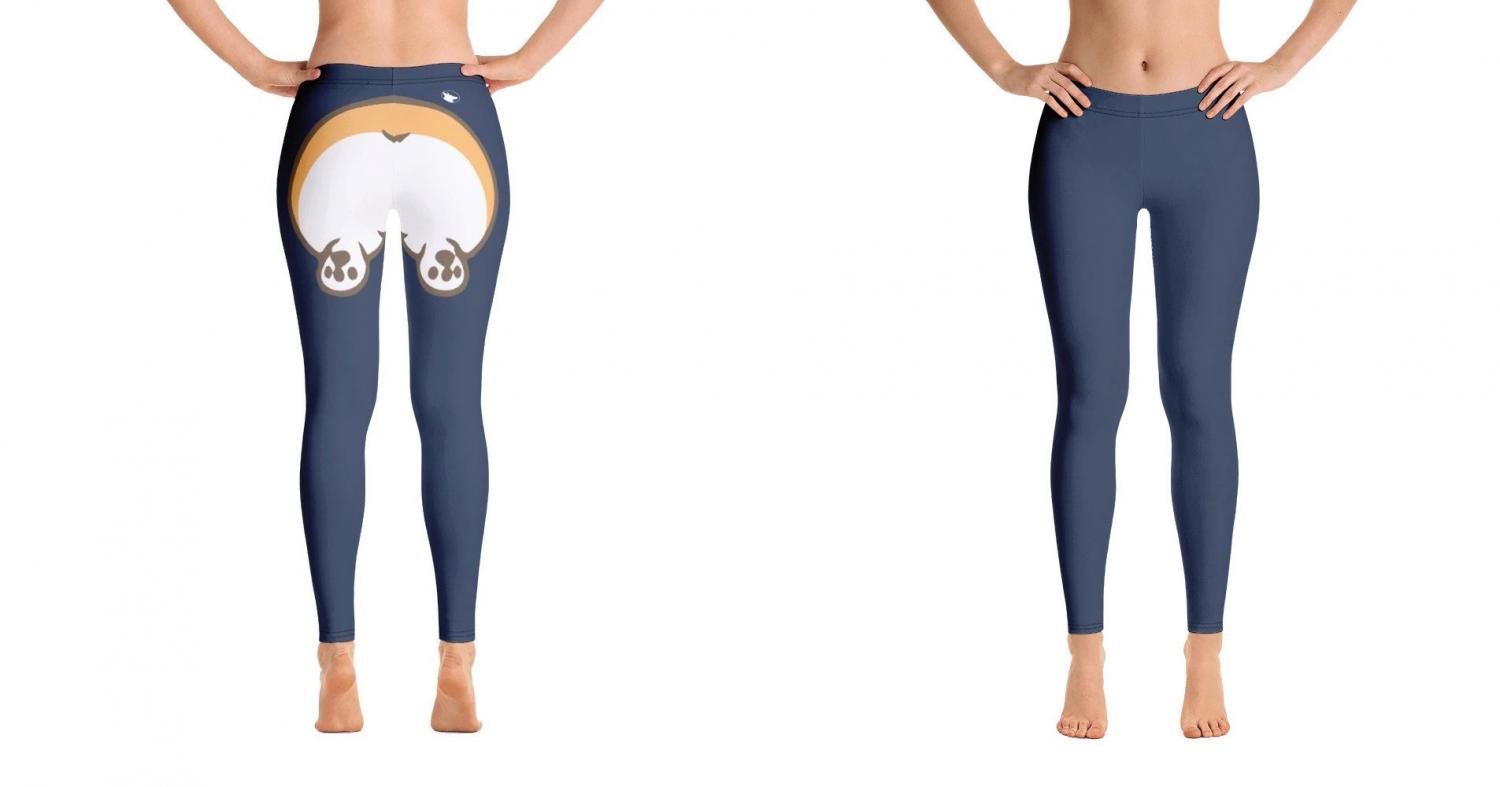 Corgi Butt Leggings - Corgi butt yoga pants turn your booty into a corgi butt