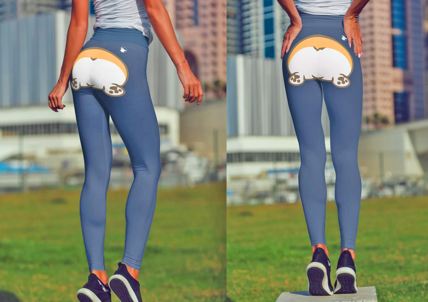 Corgi Butt Leggings - Corgi butt yoga pants turn your booty into a corgi butt