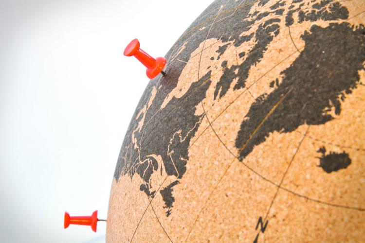 Cork Globe - Pin Travel Points On Cork Globe