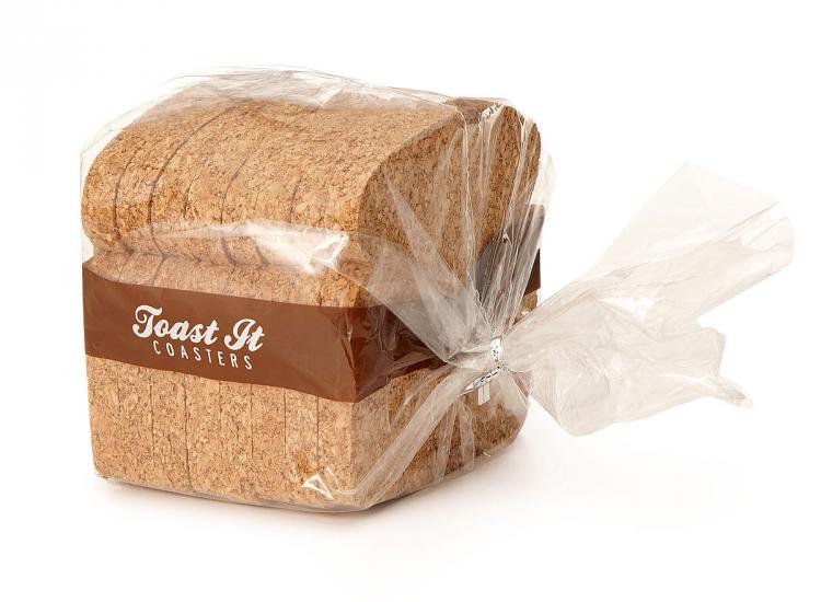 Cork Toast Coasters - Toast It Coasters - Bread Shaped Cork Coasters