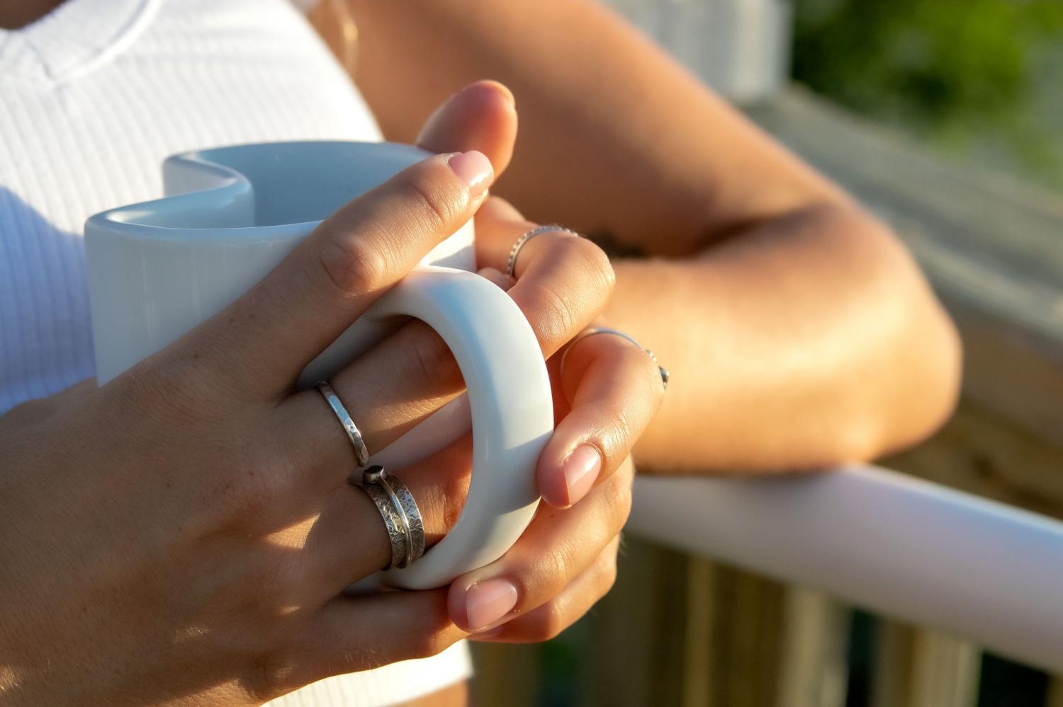 Corner Mug - Corner shaped mug to save space fits in windowsill corners