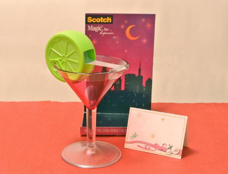 Cosmo Cocktail Glass Tape Dispenser