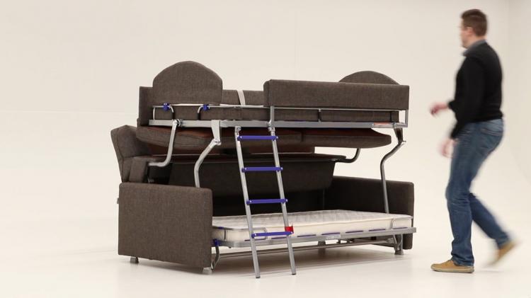Sofa That Turns Into Bunk Beds - Elevated Bunk Bed Sofa Sleeper By Luonto Furniture