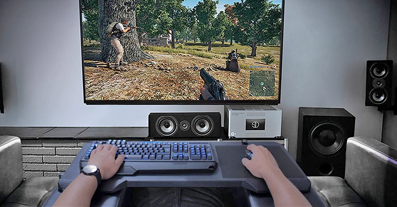 Couchmaster Is a Lap Desk That Creates a Workstation Right On Your Couch - Couch desk with cushion armrests