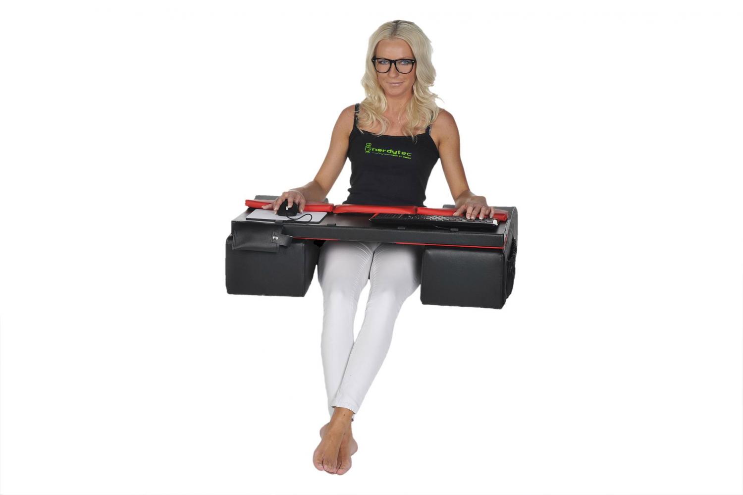 Couchmaster Is a Lap Desk That Creates a Workstation Right On Your Couch - Couch desk with cushion armrests