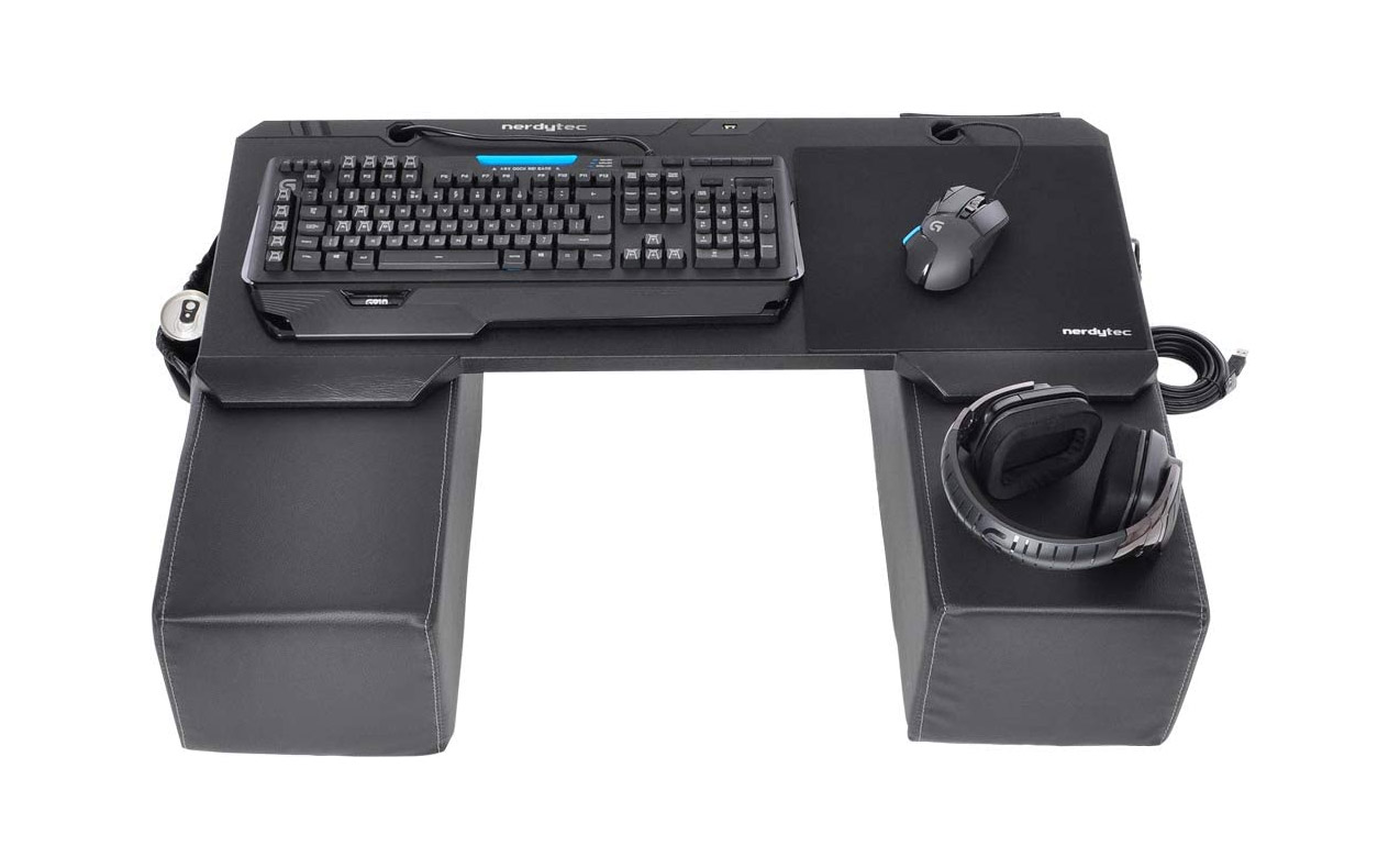Couchmaster Is a Lap Desk That Creates a Workstation Right On Your Couch - Couch desk with cushion armrests