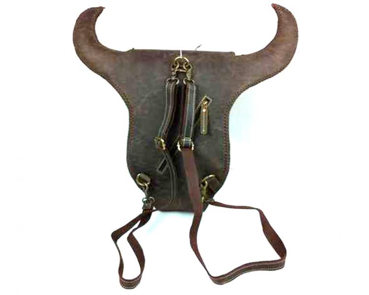 Leather Cow Head Backpack