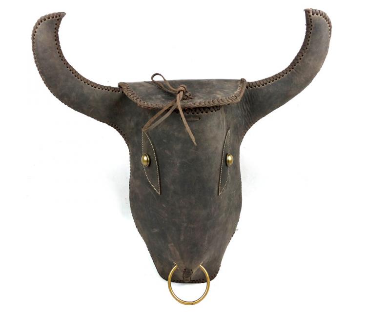 Leather Cow Head Backpack