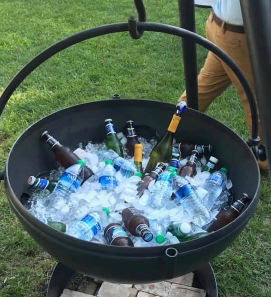 Cowboy Cauldron - Giant tripod hanging fire pit and BBQ
