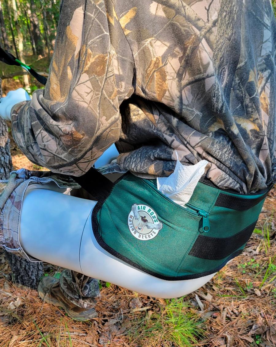 Crap Strap straps to tree, holds body up to poo in the woods hands free