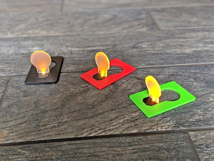Credit Card Folding Bulb Lamp Fits In Your Wallet