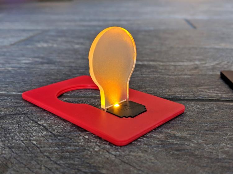 Credit Card Folding Bulb Lamp Fits In Your Wallet