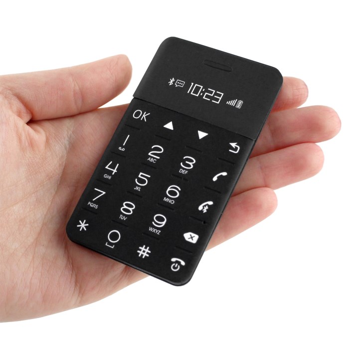 Credit Card Sized Phone Fits In Your Wallet - Emergency wallet phone