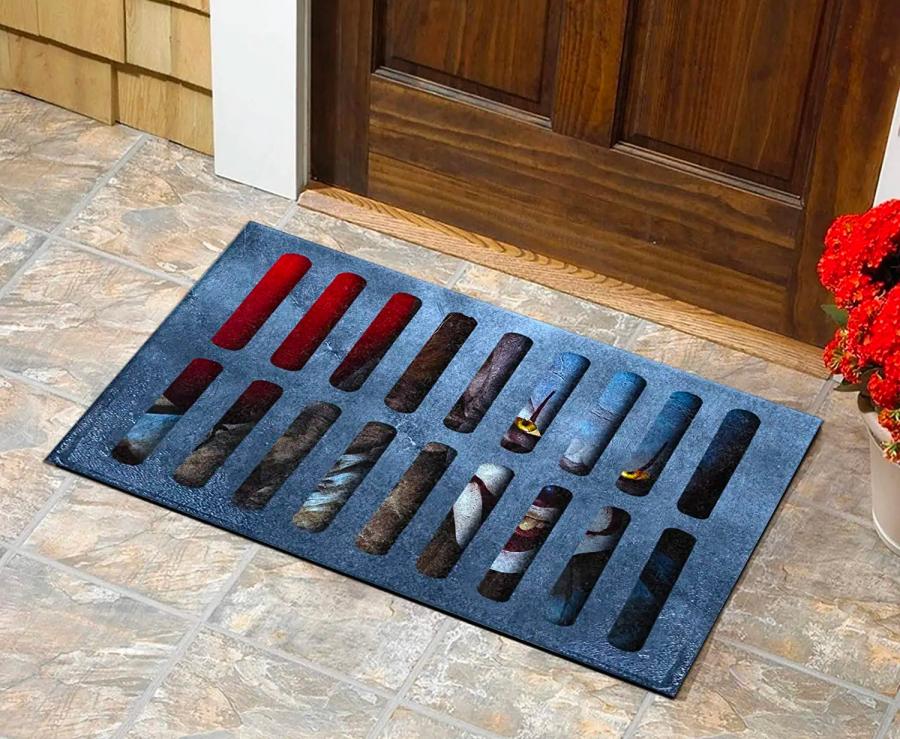 Creepy Halloween Pennywise Clown In Sewer Doormat