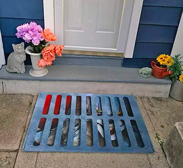 Creepy Halloween Pennywise Clown In Sewer Doormat