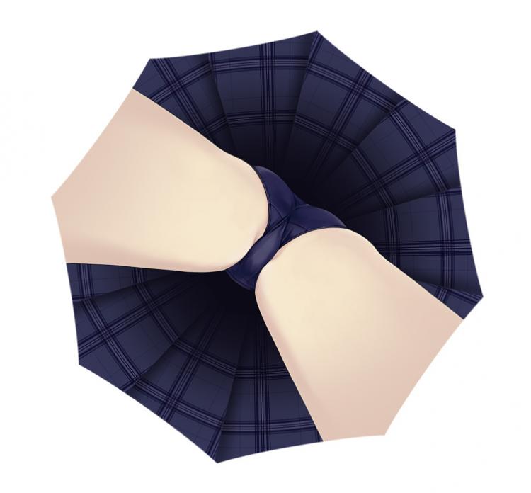 Creepy Upskirt Umbrella - Anime Schoolgirl Japan Umbrella