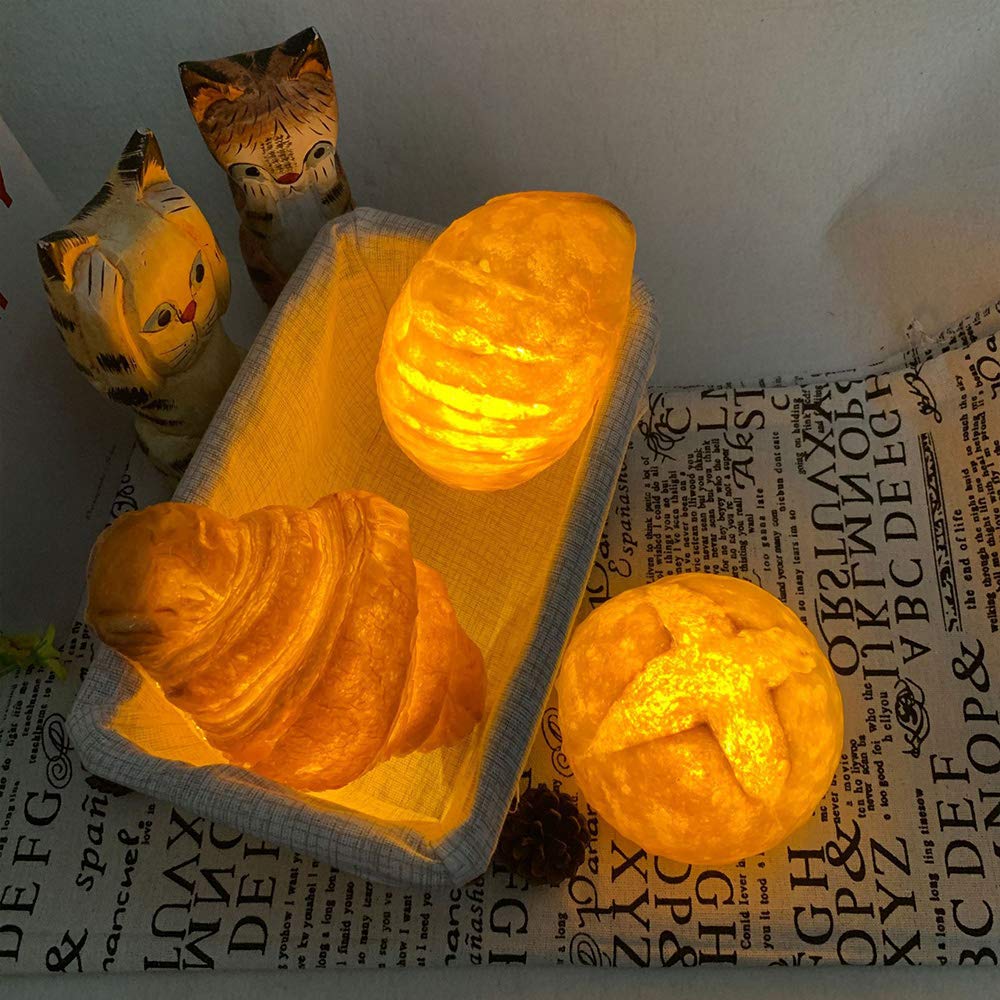Realistic Crescent Roll Lamp - Battery Powered Dinner Roll Night-Light