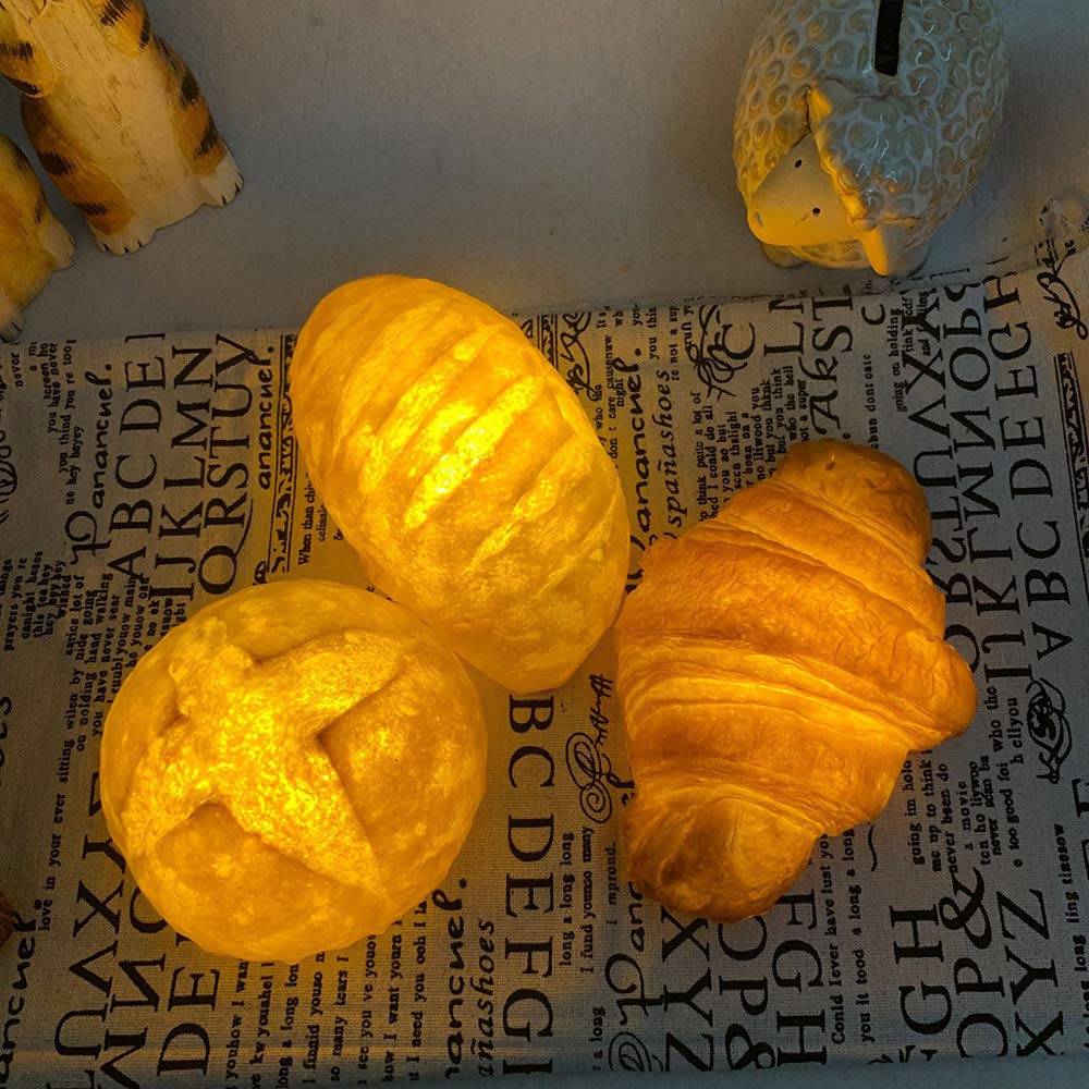 Realistic Crescent Roll Lamp - Battery Powered Dinner Roll Night-Light