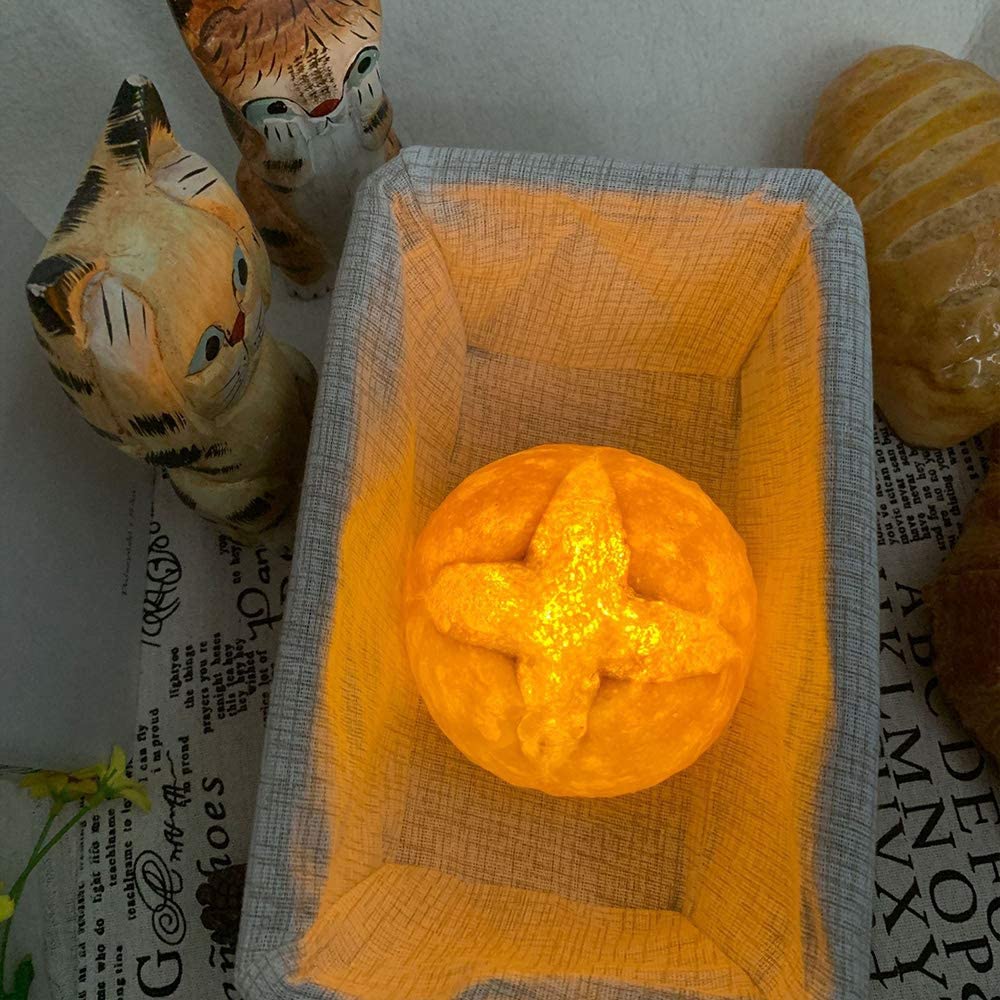 Realistic Crescent Roll Lamp - Battery Powered Dinner Roll Night-Light