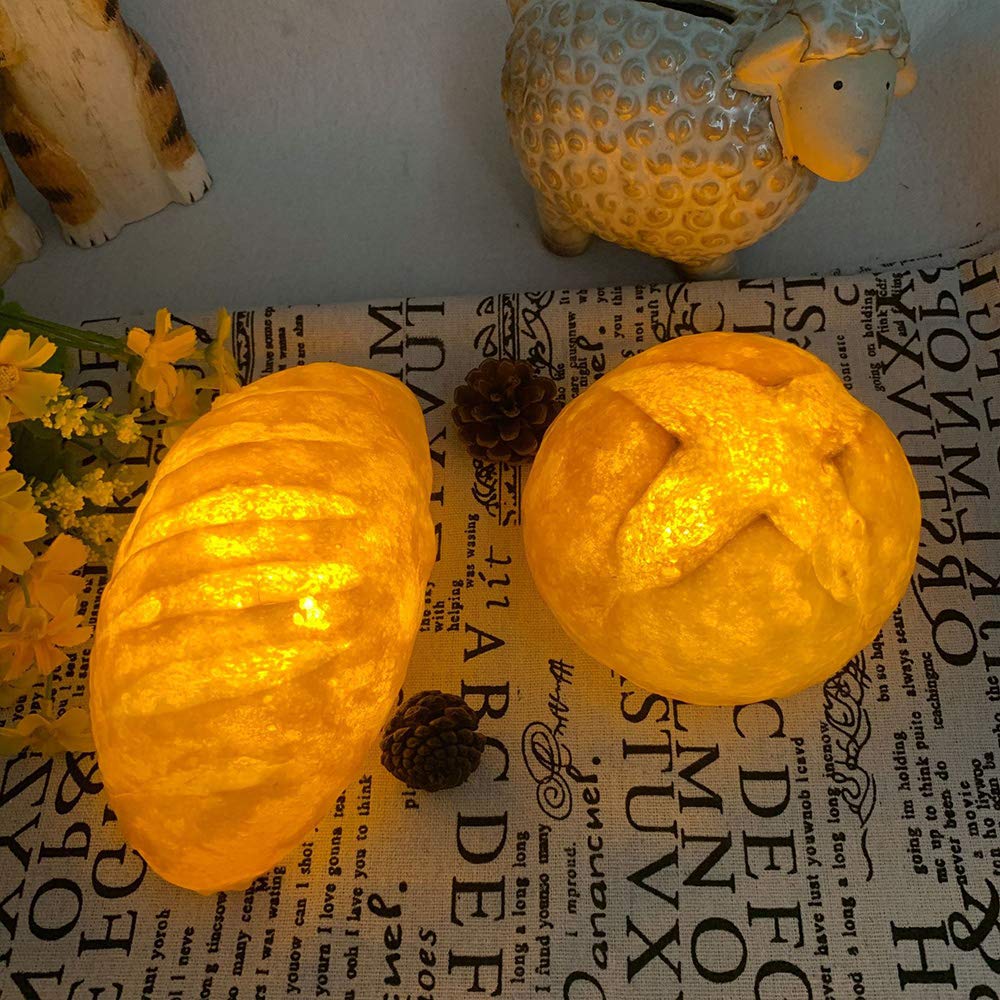 Realistic Crescent Roll Lamp - Battery Powered Dinner Roll Night-Light