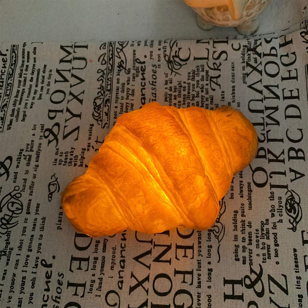 Realistic Crescent Roll Lamp - Battery Powered Dinner Roll Night-Light