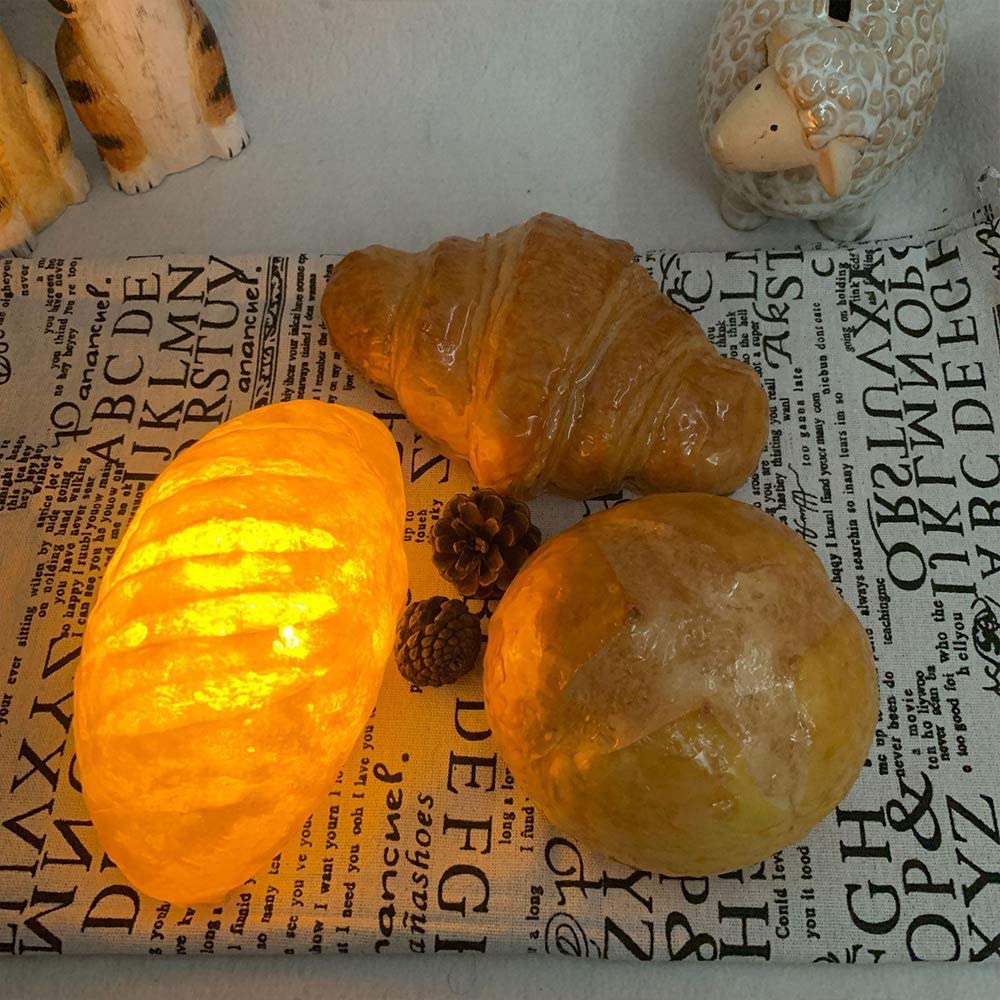 Realistic Crescent Roll Lamp - Battery Powered Dinner Roll Night-Light