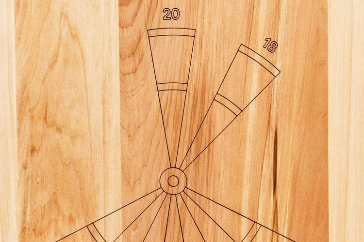 Cricket Dart Board Displays Only Cricket Sections