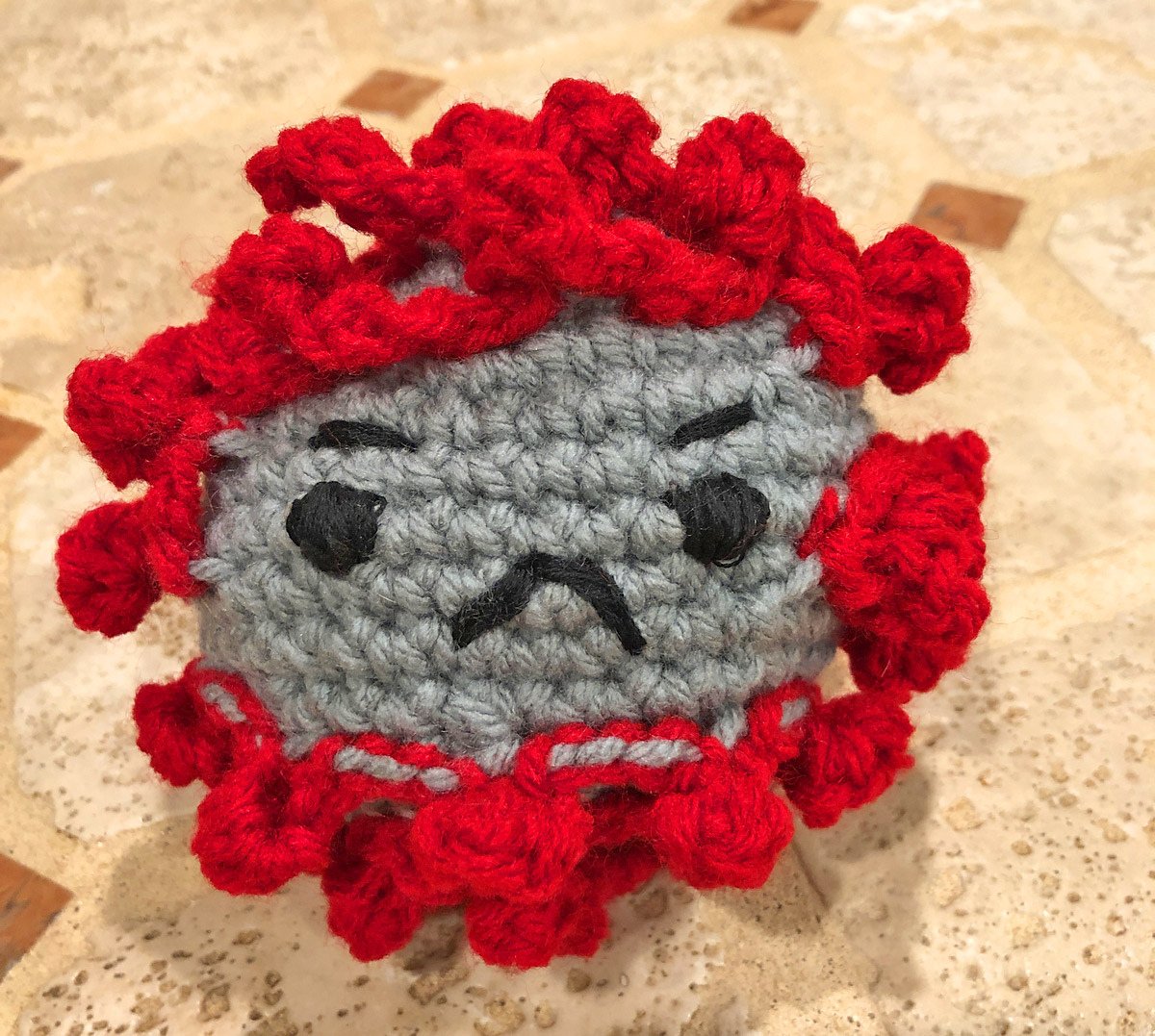 Crochet Coronavirus - Cute Funny Crochet Virus Free Pattern