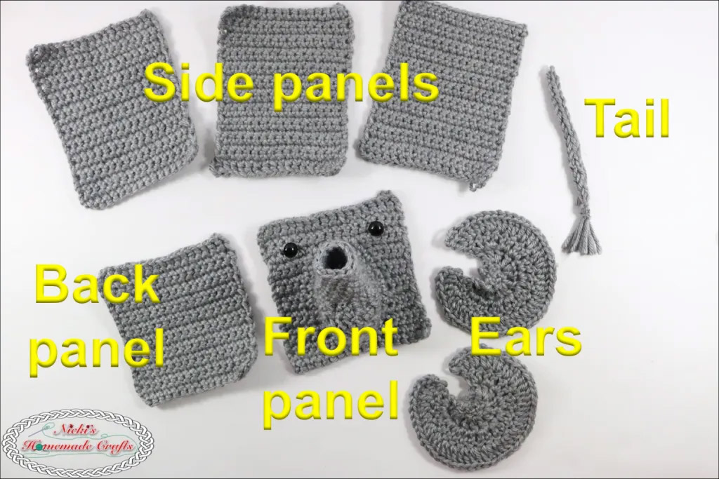 Crochet Elephant Tissue Box Cover