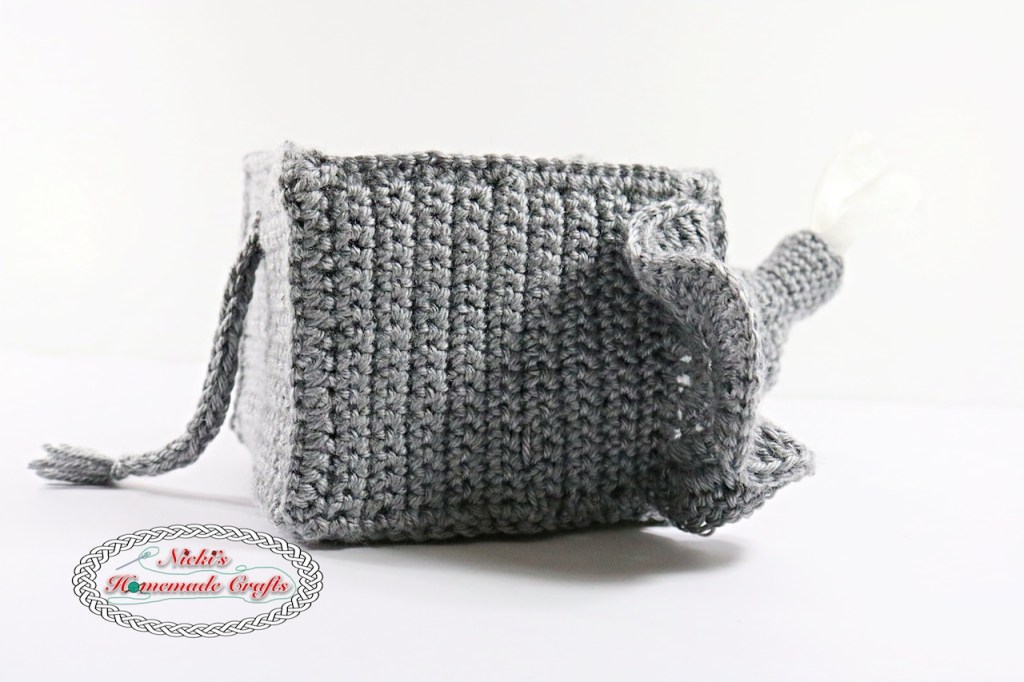 Crochet Elephant Tissue Box Cover