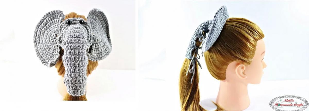 Crochet Whale Trunk Pony Hair Tie