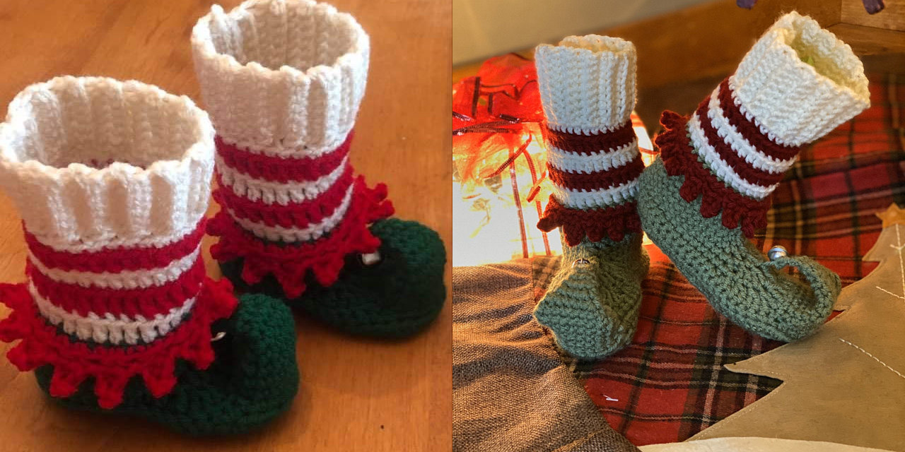 Crochet Elf Slippers - Pattern to crochet your own DIY crochet elf slippers