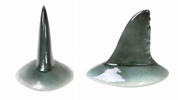 Shark Fin Pool Float - Scary prank shark fin floating pool toy - Shark fin pool/pond decoration