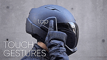 Cross Helmet Smart Motorcycle Helmet With Built-in Rear-View Camera - Heads-up-display helmet