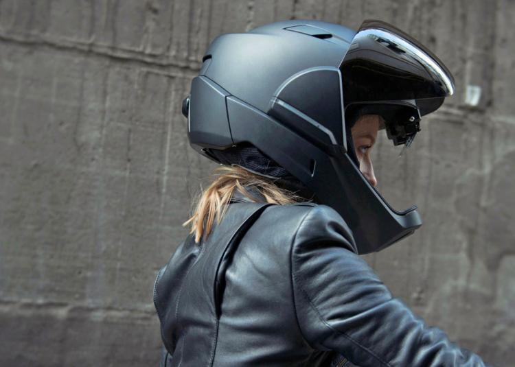 Cross Helmet Smart Motorcycle Helmet With Built-in Rear-View Camera - Heads-up-display helmet